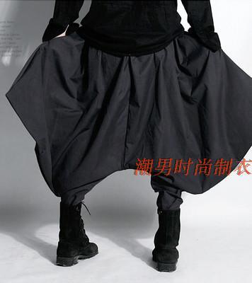 27-42 2015 여름 남성 패션 느슨한 의류 noctule 큰 저층 하렘 바지 플러스 사이즈 가수 의상 바지를 사용자 정의